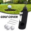 Golf Ball Storage Pouch with Tee Holder - Large Capacity, Portable Carrier Bag with Keychain Belt Clip Design