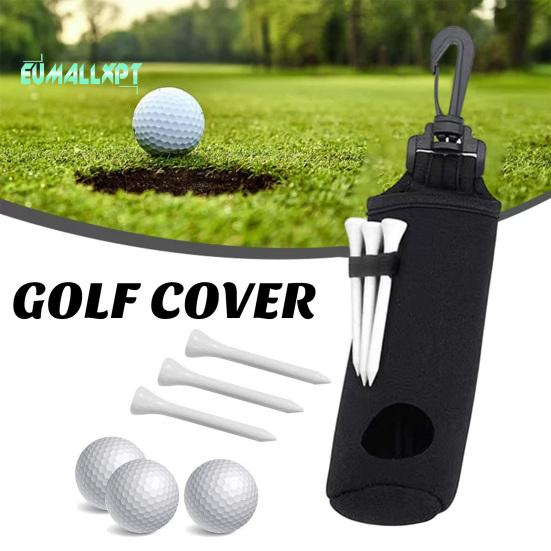 Golf Ball Storage Pouch with Tee Holder - Large Capacity, Portable Carrier Bag with Keychain Belt Clip Design