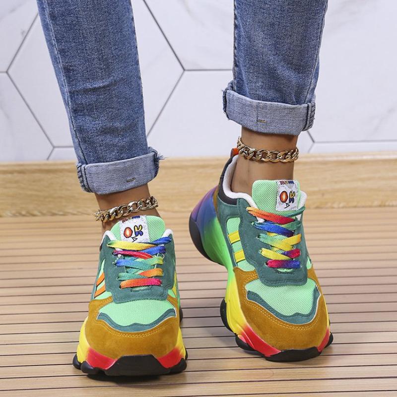 Women's Sneakers Fashion Platform Shoes 2025 New Casual Shoes for Women Lace Up Tennis Shoe Comfort Running Shoes Zapatos Mujer
