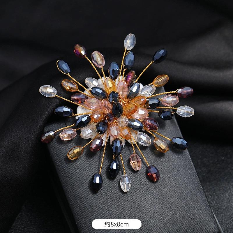 Elegantes Temperament Luxus Imitationsperlen Brosche Damenmode vielseitige Schneeflocken Anstecknadel hochwertig atmosphärisch Korsage Mantelzubehör