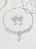 Elegant Bride Jewelry Set: European & American Necklace & Earrings for Evening Gowns