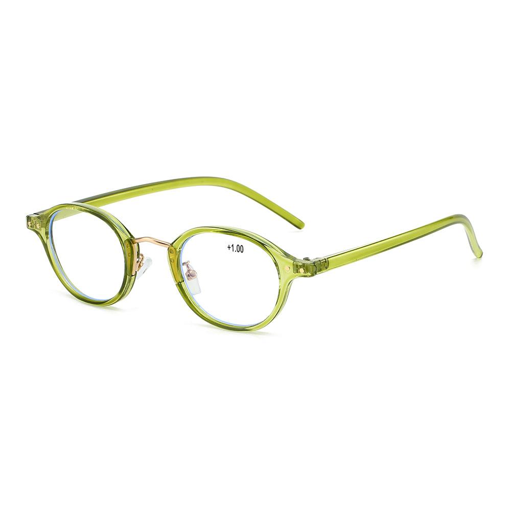 Retro owalne oprawki ultralekkie okulary do czytania o wysokiej rozdzielczości neutralne nowa moda wysokiej klasy okulary dla dalekowidzów blokujące niebieskie światło