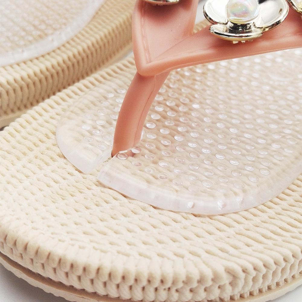 Transparent Silicone Toe Post Flip-Flop Insoles - Anti-slip, Anti-abrasion, Unisex