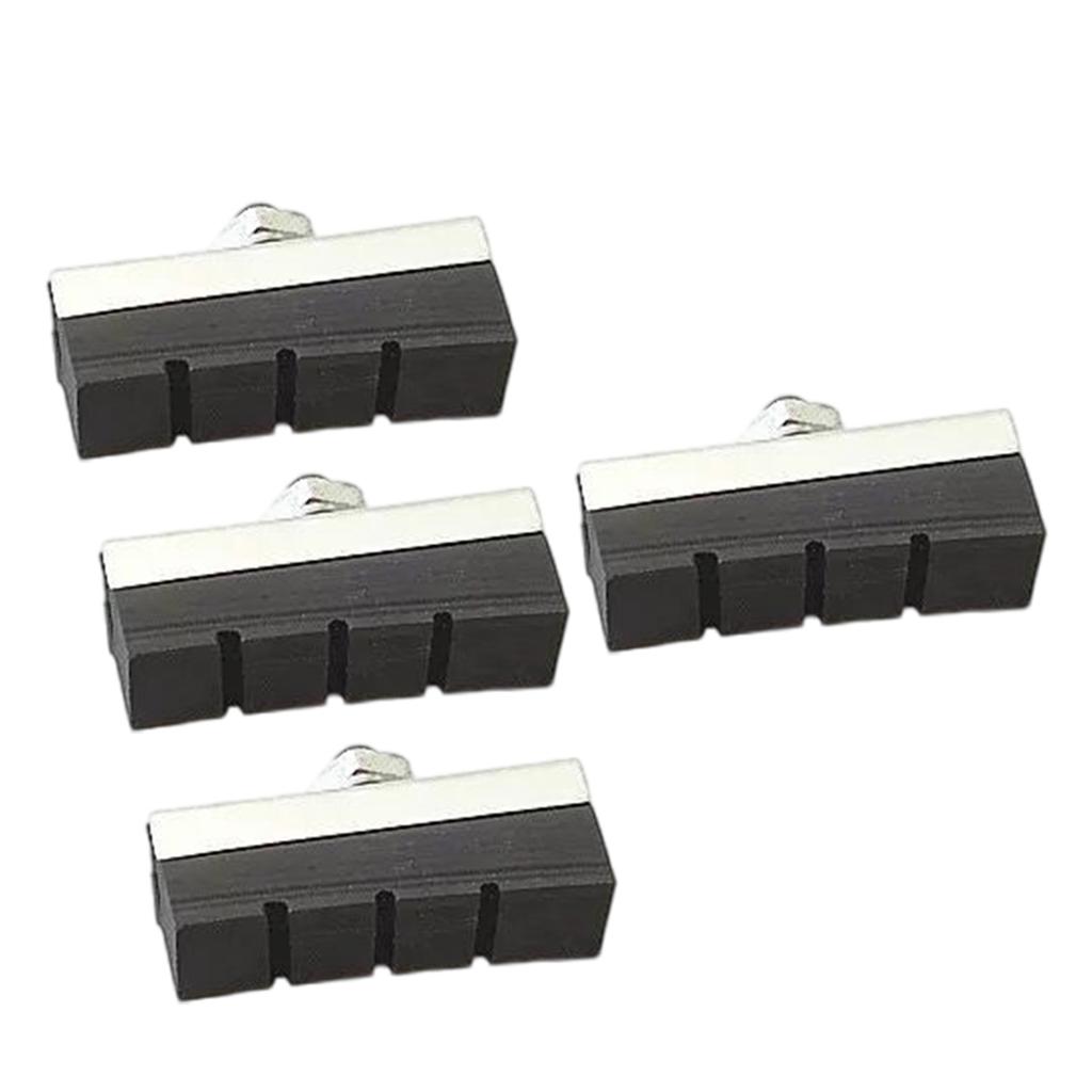 2 Pair V Brake Pads for Bicycles Bikes Brake Shoes Bicycles V Brake Pads Set for Mountain Bicycles Front Back Wheel