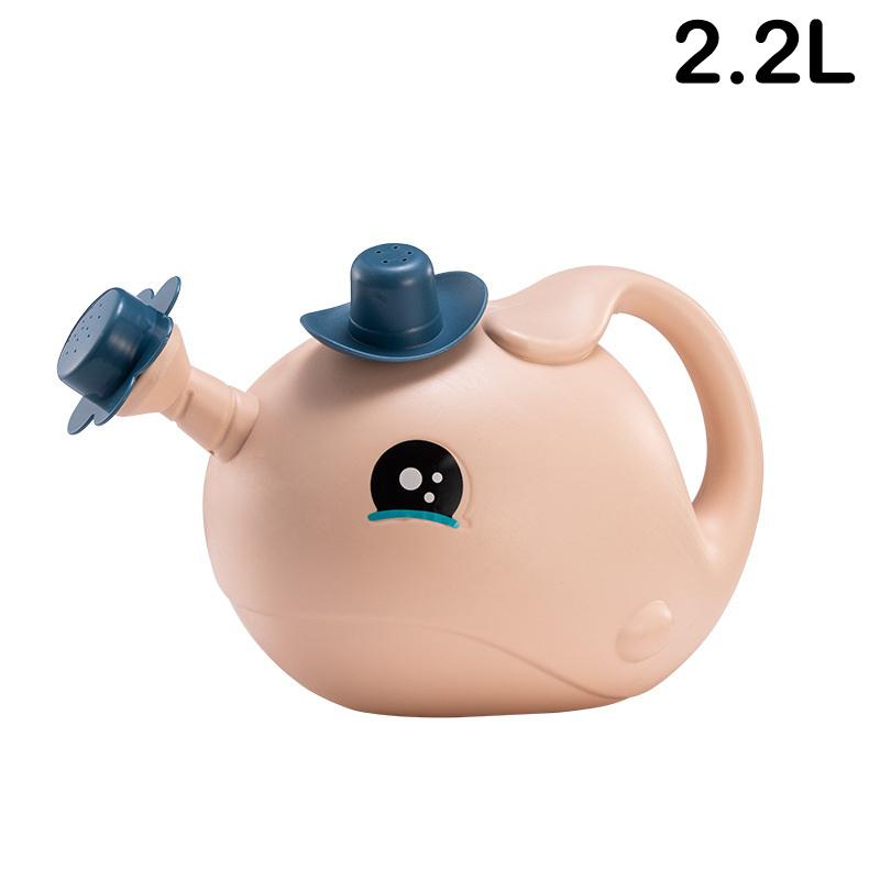 Cute Cartoon Whale Kids Watering Can,Plastic Garden Watering Pot for Children's Gardening & Bath Play