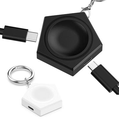 Přenosná nabíječka pro Samsung Galaxy Watch 6/6 Classic/5/5 Pro/Active 2/Watch4/3 magnetická klíčenka bezdrátová nabíječka USB C & Micro