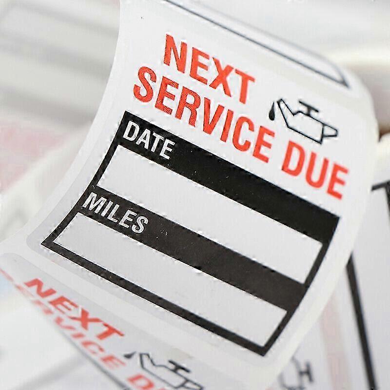 universal window stickers 5x oil change service due reminder labels