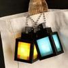 Portable Lantern Night Light Rechargeable Mini Luminous Keychain Mc Game Pixel Wind Peripheral Desktop Decoration Lamp Kids Gift