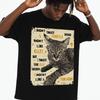 European sizes Men'S Trust The Cat T-Shirt in Black, a Humorous Gift for Casual Sportswear. This Printed Tee Features a Streetwear Style