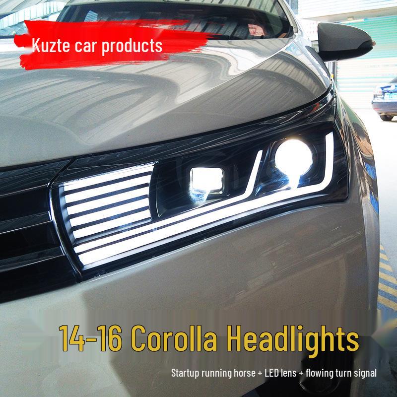 Светодиодная фара в сборе с биксеноновой линзой для Toyota Corolla 2014-2017 Pair