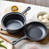 18cm Cast Iron Dual-Use Rust-Proof Enamel Pot/Frying Pan - Small Soup Pot