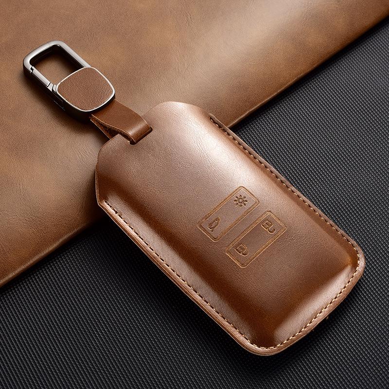 Renault Koleos Kadjar Dongfeng E-Notes Leather Key Cover for Men