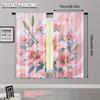 2pcs   2D flat printing Party Curtain Pink Lily Versatile Polyester Fabric  Without Electricity Family Party Decoration for