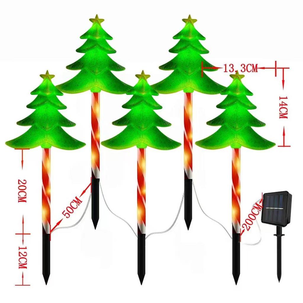 2025 Solar Weihnachts-Weihnachtsmann und Schneemann Leuchtende Lichterkette für Außendekoration