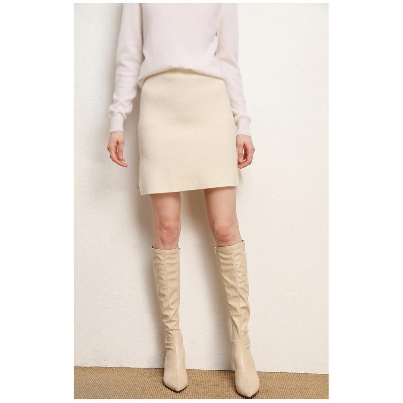 

Шерстяная юбка Шерстяная короткая юбка Юбка А-силуэта с высокой талией Облегающая юбка для маленьких и высоких Эластичная юбка на бедрах Короткая юбка для женщин 3XL