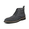 Brand Cow Suede Leather Men's Boots Men Business Casual High Top Leather Shoes Autumn Winter with Fur Oxfords For Men