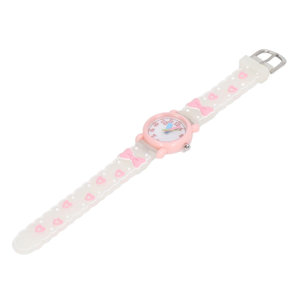 Girls 3D Watch Toys Clear Scale Cute Bow Decoration 3D Cartoon Waterproof Watches for 3 To 10 Years