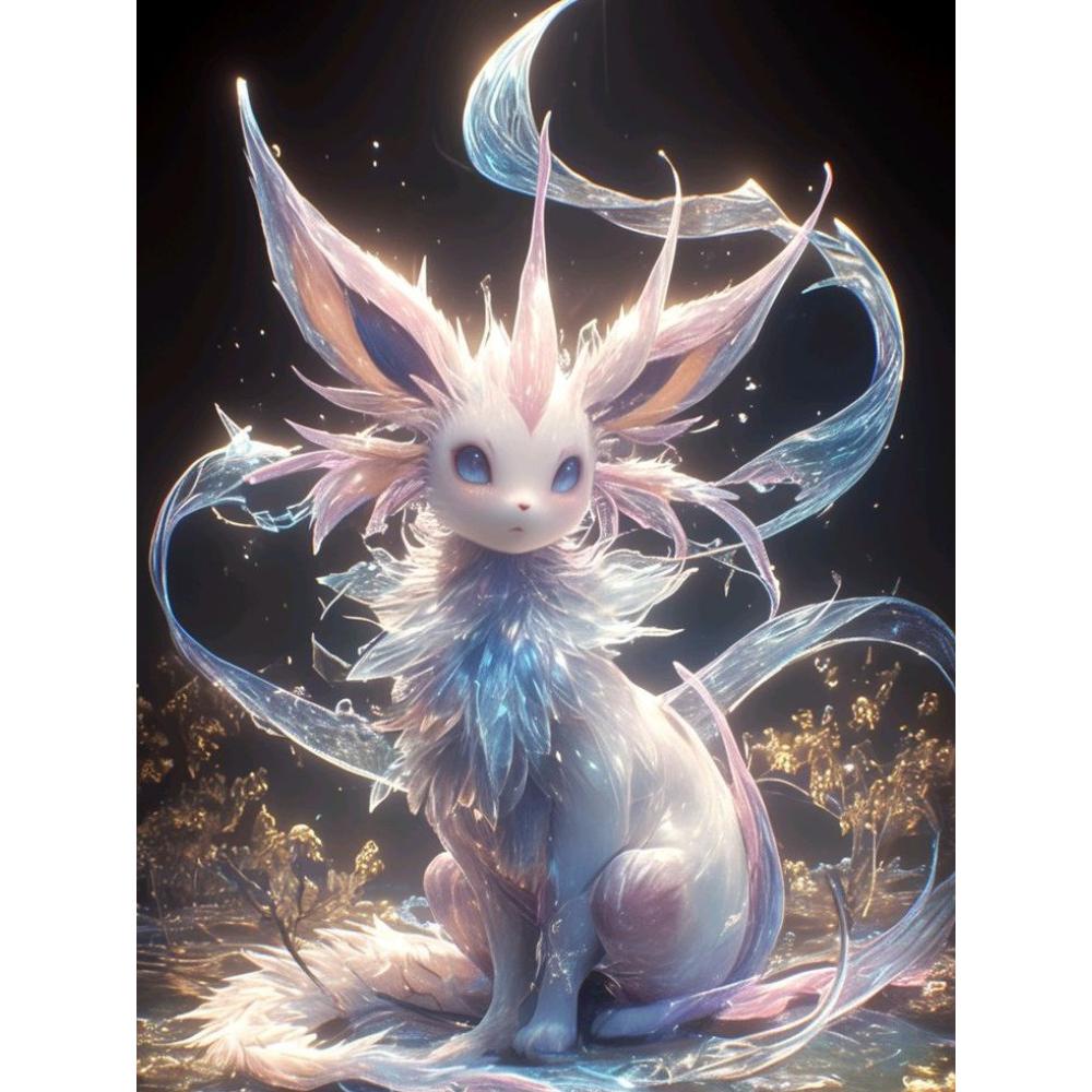Japanisches Anime Diamant Malset Magischer ElfEevee Gestickter Diamant DIY Mosaik Heimdekoration Kindergeschenk