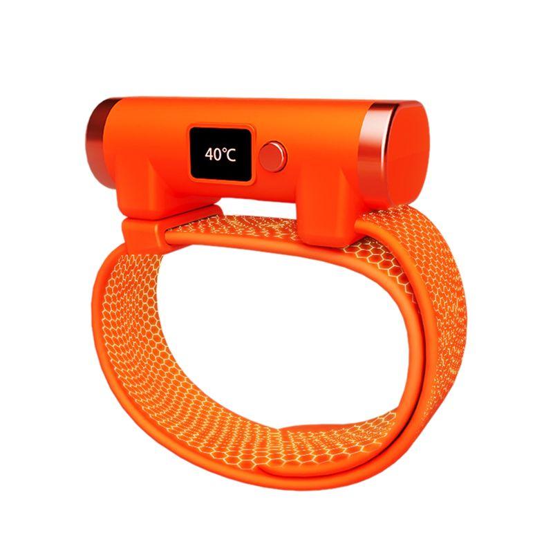 AEE4-Hand Warmer Bracelet Winter Hand Warmer Pocket Travel Fast Heating USB Rechargeable Household Outdoor Handy Warm оранжевый