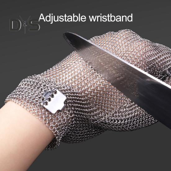 1 szt. Rękawice odporne na przecięcia, siatka ze stali nierdzewnej klasy spożywczej, gotowanie w kuchni, krojenie mięsa, otwieranie ostryg, rękawice rzeźnicze, wytrzymałe rękawice z metalowej kolczugi