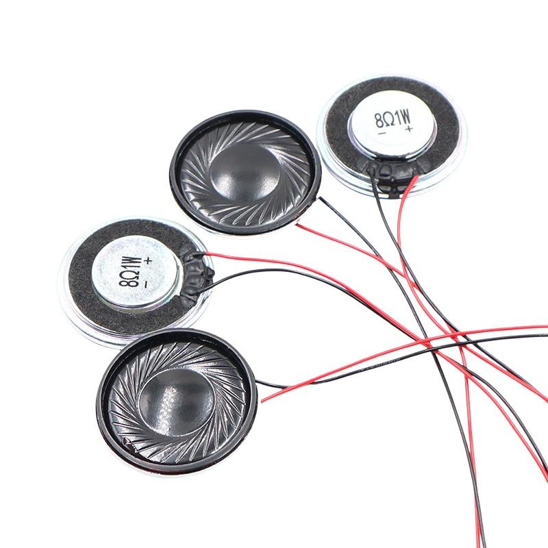 2Pcs 8Ohms 1W Diameter 30MM Ultra Thin Speaker With MX Wire 1.25 Terminal Voice Broadcast Speaker DIY Accessories