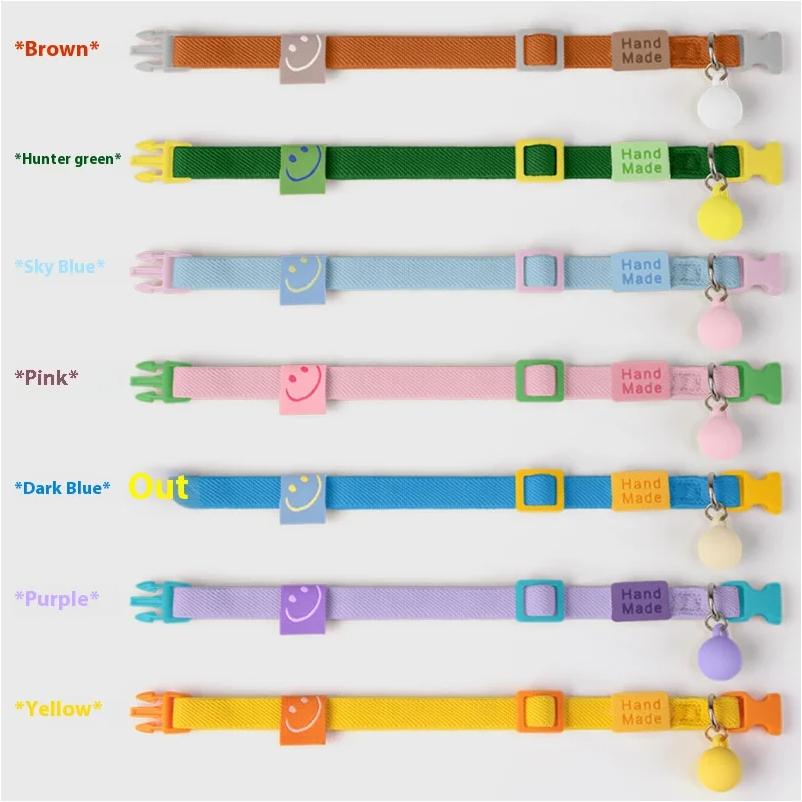 Reflective Cat Collar Adjustable Soft Pet Necklace Summer Fashion Accessory with Breakaway Clasp for Indoor Outdoor Cats