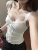 Jian Manni Lace-up Patchwork Lace Camisole Women's Slimming Summer Top