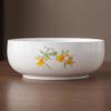 Suet jade high-grade tea washing pen washing water basin washing tea cup bowl white porcelain household large Chinese tea washing set basin