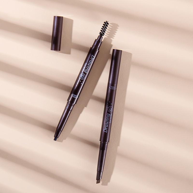 Doppelseitiger Augenbrauenstift, wasserfest, schweißfest, lang anhaltender Augenbrauenfarbstoff, natürlicher Wild-Make-up-Stift