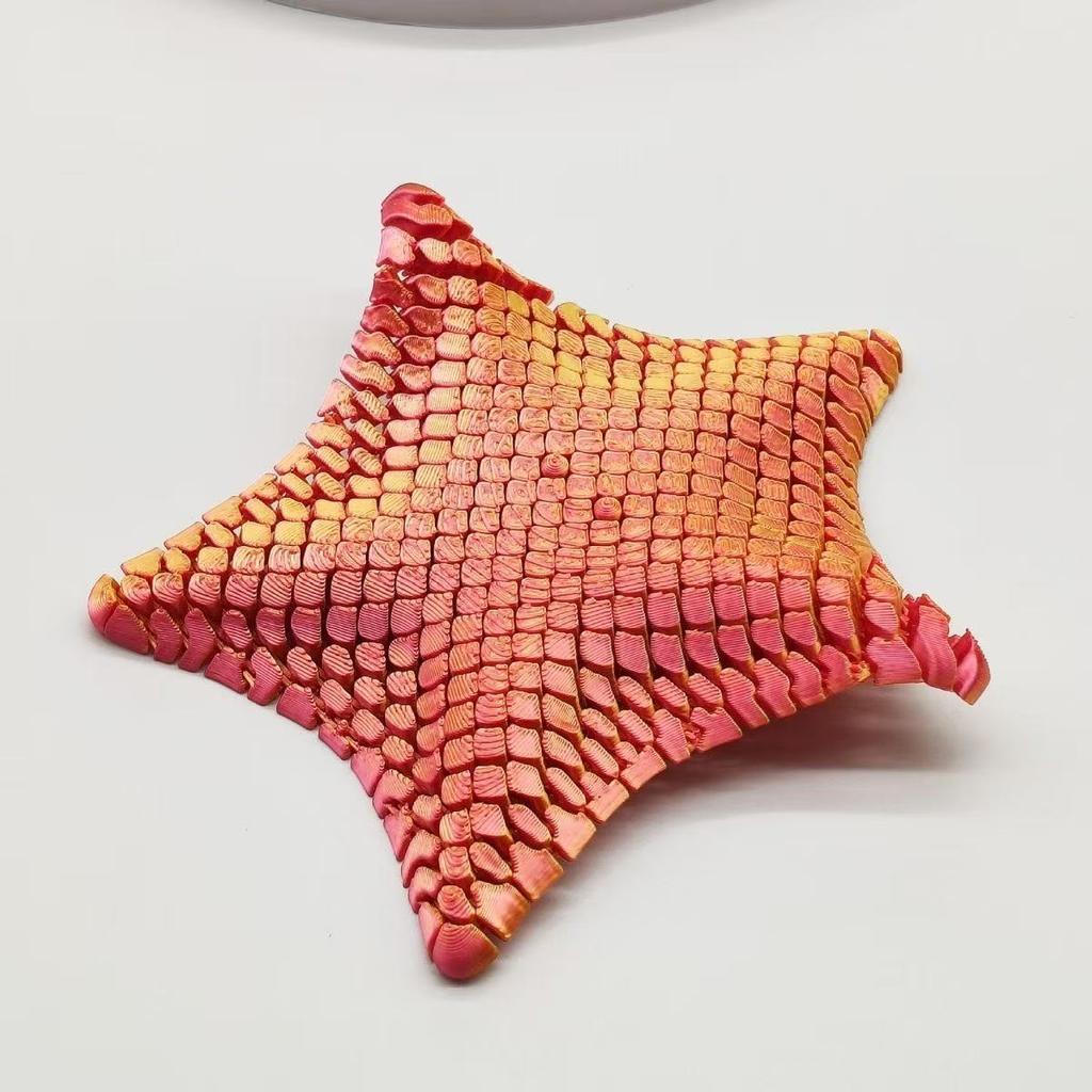 3D Printed Articulated Starfish Fidget Toy Flexible Movable Stress Relief Desk Decor Visual Toy Gift for Kids Adult Party Favors