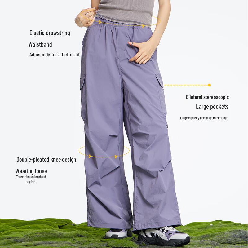 Camel 2025 Spring Parachute Cargo Pants