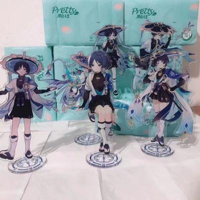Yuanshen Acrylic Standing Tablet Decoration Wanderer Anime Character Movable Doll Toy PVC Fabric Great for Daily Use