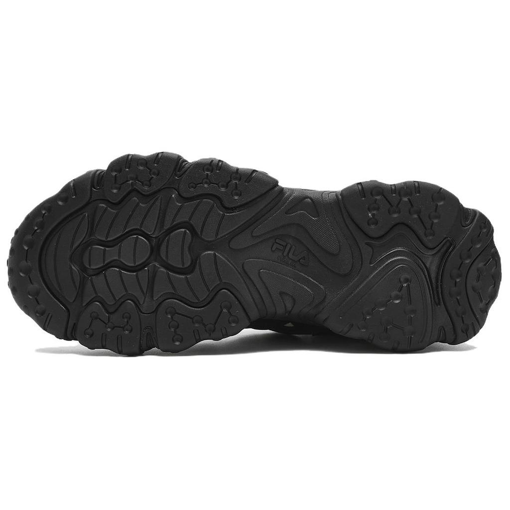 Fila Fluid 5 Cat Paw 5.0 Mid Fabric Synthetic Leather Fifth Generation Trendy Versatile Low-Top Casual Shoes Men Sneaker Black F12M412116FBK