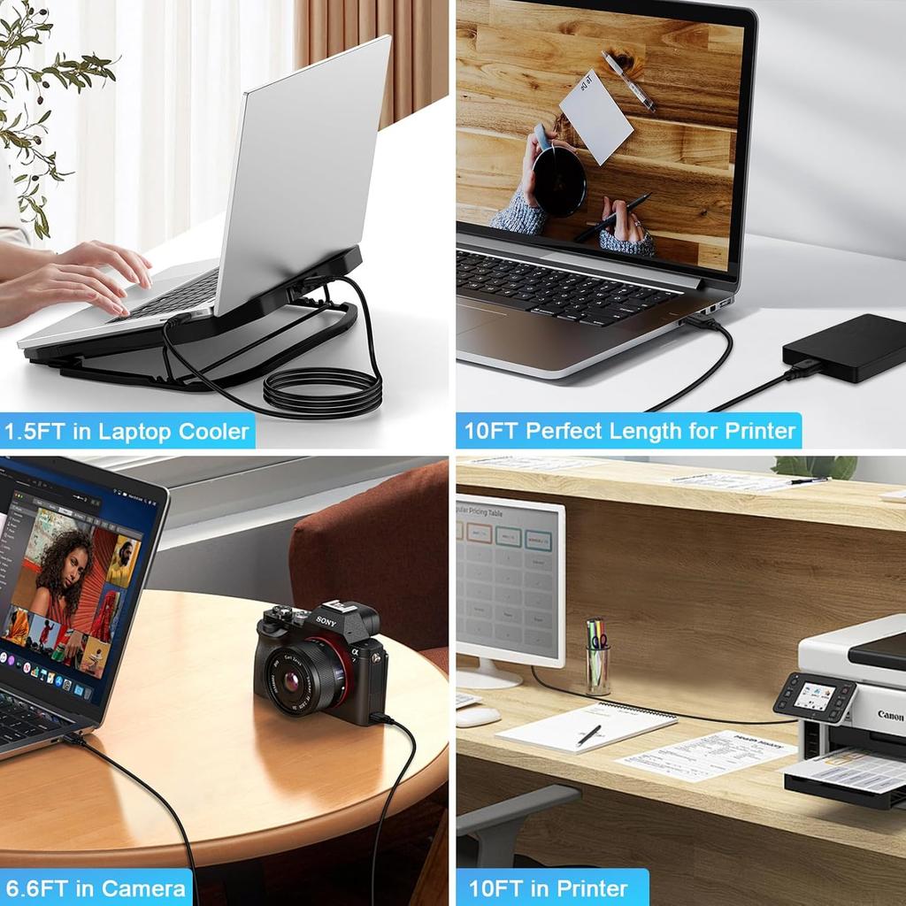 USB to USB Cable, 6FT USB A To USB A Cable USB 3.0 Male to Male cable Double Sided USBCord Type A Data Transfer for External Hard Drives