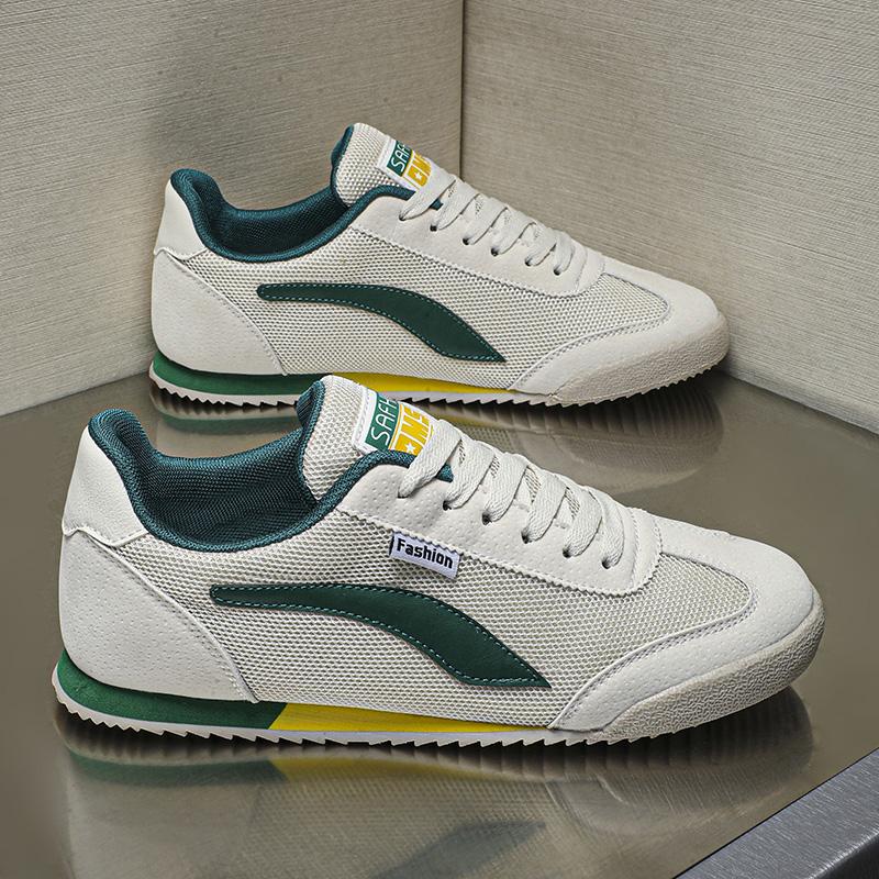 Men's Casual Shoes Lace-up Mesh Sneakers Summer Breathable Comfortable Walking Shoe Fashion Forrest Gump Driving Shoes for Men