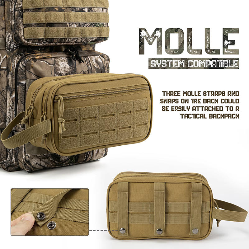 Tactical Toiletry Bag For Men Hygiene Bag Tool Molle Pouches Small Hanging Dopp Kit Mens Shaving Kit Travel Shower Bag