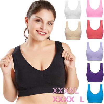 Dámska veľká podprsenka push up športová podprsenka bezšvové prispôsobenie podprsenka top podprsenka pohodlná priedušná spodná bielizeň absorbujúca pot M--4XL