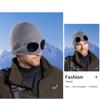 Hat Women Winter Windproof Glasses Pullover Knitted Hat Men Ski Fleece Warm Wool Hat Skullies Beanies Sleeve Cap