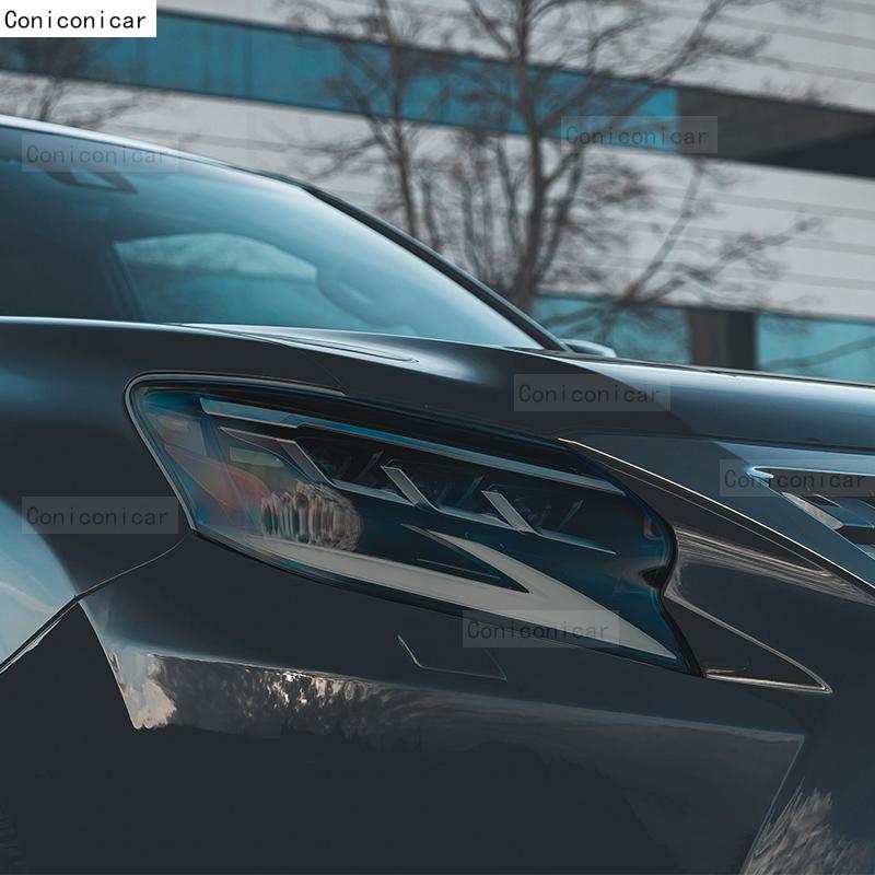 For LEXUS GX 460 2015-2023 Car Headlight Black TPU Protective Cover Film Front Light Tint Change Color Sticker Accessories