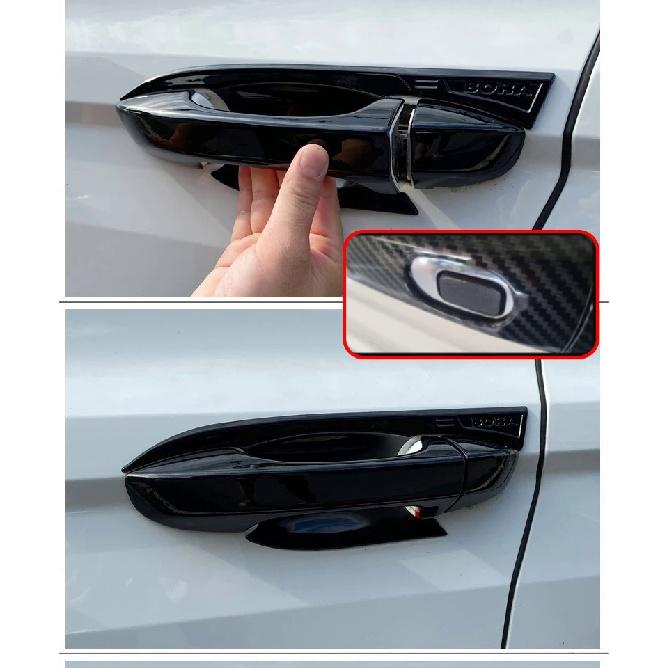 Vhodné pro Ford Explorer U502 2011~2018 Klasická lesklá černá Inteligentní nálepky na kliku dveří Ozdobné doplňky do auta Exteriérové doplňky