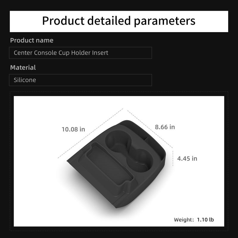 Smabee for Tesla Model Y Standard RWD 2025 2026 Water Cup Holder ert Car Cup Box Shock-Absorbing Tray Silicone Organizer