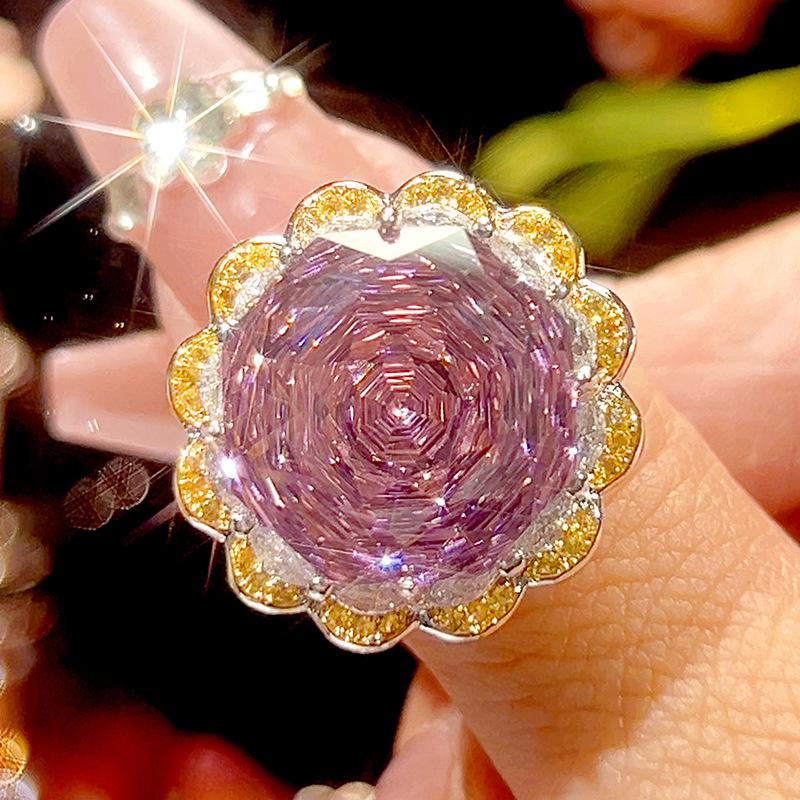 New Huabi Jewelry Copper Bottom Gold Plated Rose Cut Dry Rose Light Luxury Seiko Set Female 16-10m
