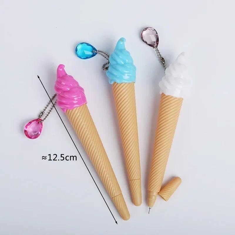 6 Pcs Batch Ice Cream Pen Cartoon Writing Cute Gel Pen Children's Day Gift 0.38 Mm Gel Pen School Supplies Office Accessories