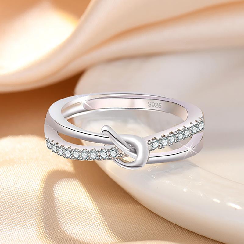 Original 925 Silver Ring High Quality Adjustable Opening AAA Zircon For Women Wedding Fine Fashion Jewelry Gift