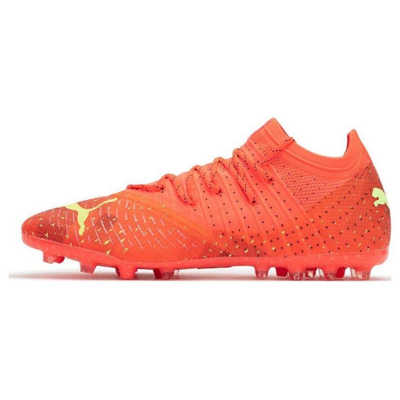 Puma Future Z 1.4 Round Toe Lace-Up MG (Rubber Short Studs) Artificial Turf Fabric Soccer Shoes Men soccer shoes Orange Yellow 106991-03