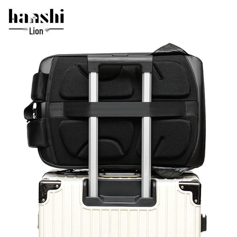 Unisex Luxus Motorrad Rucksack mit großer Kapazität und EVA Hartschale - Trendiges Design mit vollständiger Öffnung