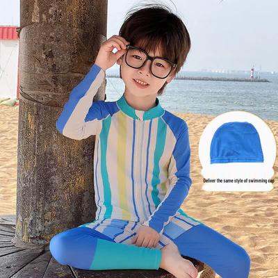 Junwen Kids' Long-Sleeve Split Swimsuit