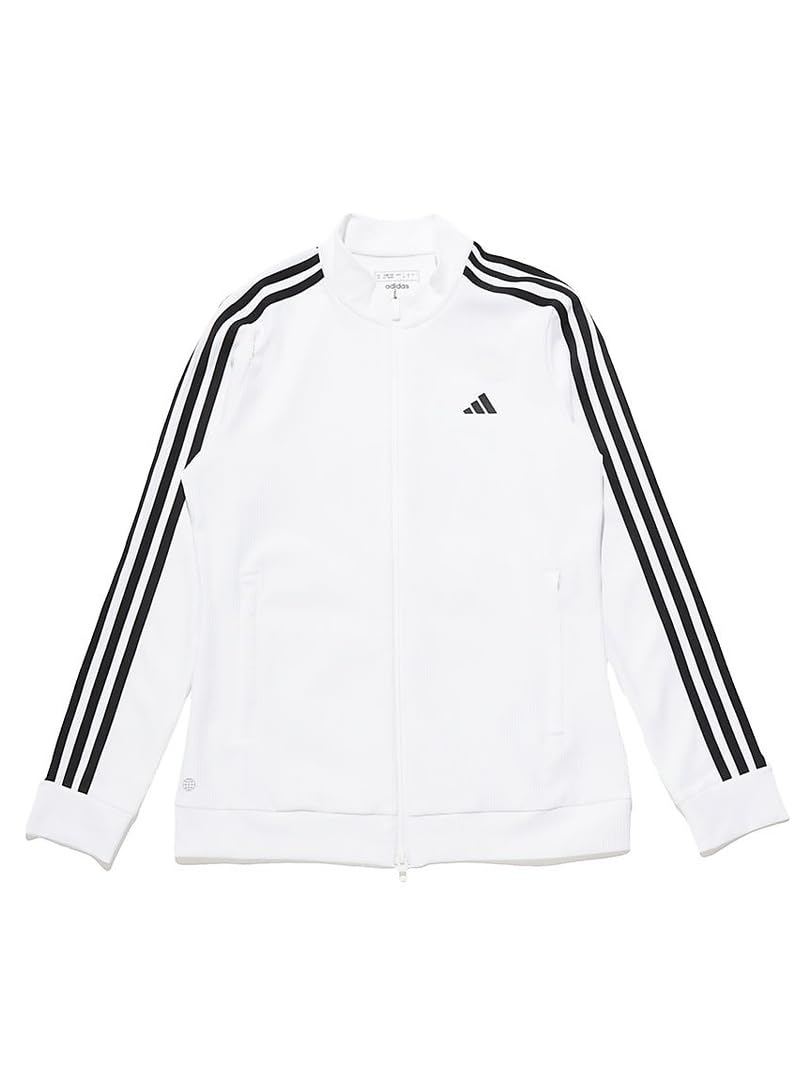 Куртка Adidas Golf Three Stripes с длинным рукавом и полной молнией