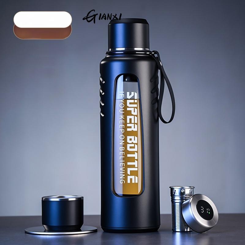 Trinkgeschirr Transparente Gläser Tassen Heim und Küche Trinkartikel Kaffeetasse Tragbare Teetasse mit Deckel Trinkutensilien 500ML-2000ML
