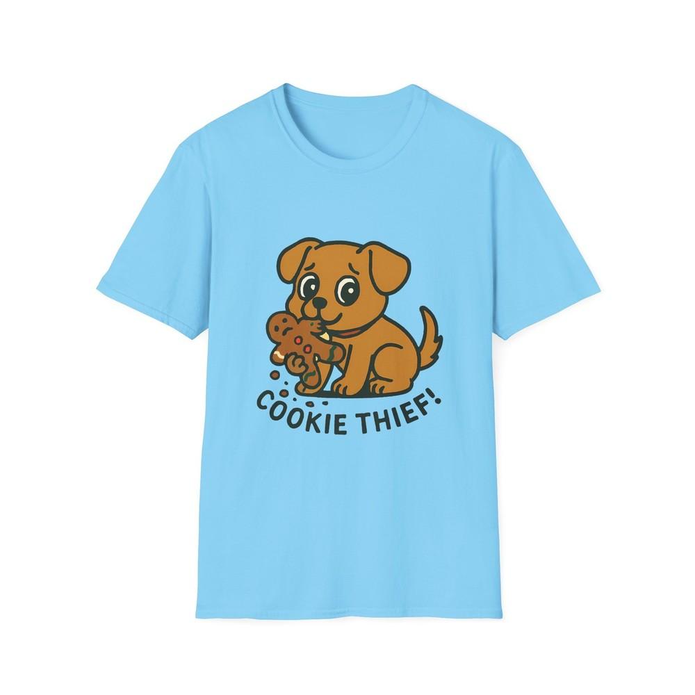 

Unisex Softstyle T-Shirt Tan Dog Gingerbread Cookie Crumbs Funny Christmas L